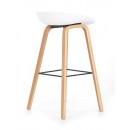 Стул барный HALMAR H86 белый/серый